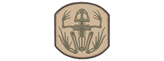 AC-390D FROG SKELETON PVC PATCH (COLOR: TAN & OD GREEN)