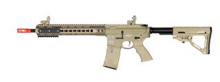 ICS CXP UK1 TRANSFORM4 EBB KEYMOD AIRSOFT M4 AEG RIFLE LONG - TAN