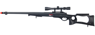 WELL MB10BA BOLT ACTION RIFLE w/FLUTED BARREL & SCOPE (COLOR: BLACK)