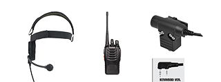 BOWMAN EVO III HEADSET + Z113KEN PTT + WALKIE TALKIE SET (BK)