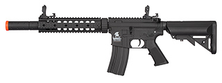 Lancer Tactical Low FPS Gen 2 10" M4 SD Carbine Airsoft AEG Rifle with Mock Suppressor (Color: Black) Lancer Tactical Low FPS Gen 2 10" M4 SD Carbine Airsoft AEG Rifle with Mock Suppressor (Color: Black)