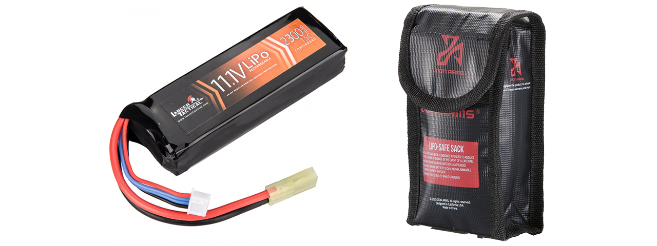 Lancer Tactical 11.1v 2300mAh 15C Brick Lipo Battery