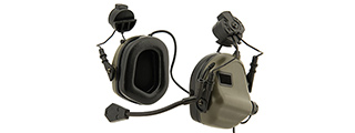 Earmor M32H MOD3 Tactical Communication Hearing Protector for FAST Helmet (FOLIAGE GREEN)