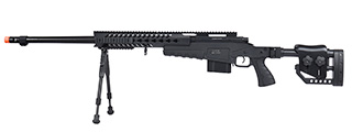 WellFire MB4418-2 Bolt Action Airsoft Sniper Rifle w/ Bipod (BLACK)