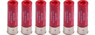 G-Force 15 Round Shotgun Shells for Multi & Single-Shot Airsoft Shotguns (Color: Red / Pack of 6)