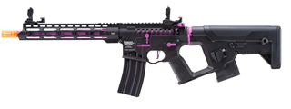 Lancer Tactical Enforcer Blackbird Skeleton AEG w/ Alpha Stock (Color: Black & Purple) Lancer Tactical Enforcer Blackbird Skeleton AEG w/ Alpha Stock (Color: Black & Purple)