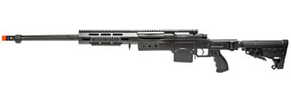 WellFire MB4412B Bolt Action Airsoft Sniper Rifle (Color: Black) WellFire MB4412B Bolt Action Airsoft Sniper Rifle (Color: Black)