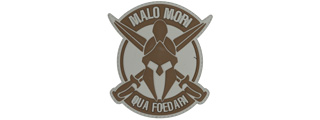 Malo Mori Qua Foedari PVC Patch (Color: Gray) Malo Mori Qua Foedari PVC Patch (Color: Gray)