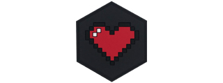 Hexagon PVC Patch 8 Bit Heart Hexagon PVC Patch 8 Bit Heart