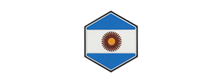 Hexagon PVC Patch Argentina Flag Hexagon PVC Patch Argentina Flag