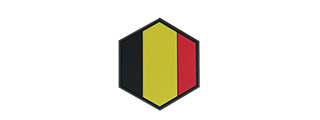 Hexagon PVC Patch Belgium Flag Hexagon PVC Patch Belgium Flag