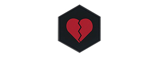 Hex PVC Patch Broken Heart Hex PVC Patch Broken Heart