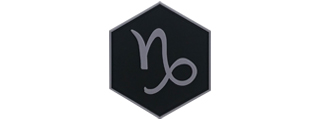Hexagon PVC Patch Zodiac Sign Capricorn Symbol