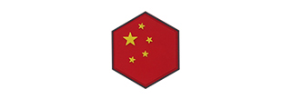 Hexagon PVC Patch China Flag
