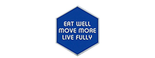 Hexagon PVC Patch "Eat Well Move More Live Fully" Hexagon PVC Patch "Eat Well Move More Live Fully"