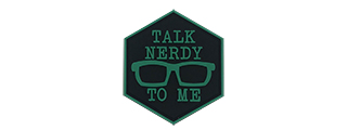 Hexagon PVC Patch "Talk Nerdy to Me"