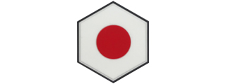 Hexagon PVC Patch Japan Flag
