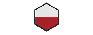 Hexagon PVC Patch Poland Flag Hexagon PVC Patch Poland Flag