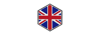 Hexagon PVC Patch United Kingdom Flag Hexagon PVC Patch United Kingdom Flag