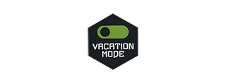 Hexagon PVC Patch Vacation Mode On Hexagon PVC Patch Vacation Mode On