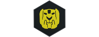 Hexagon PVC Patch Vultron Yellow Lion Hexagon PVC Patch Vultron Yellow Lion