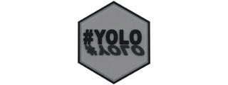 Hexagon PVC Patch #YOLO Hexagon PVC Patch #YOLO