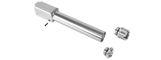 Laylax 2 Way Fixed Non-Recoiling Outer Barrel for Umarex Glock 17 Gen 4 (Color: Silver)