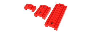 Laylax Block Picatinny Rail Cover Set (Color: Red)