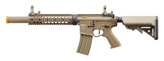 Lancer Tactical Proline Gen 2 10" M4 Carbine Airsoft AEG Rifle with Mock Suppressor (Color: Tan)