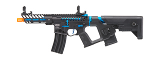 Lancer Tactical Low FPS Enforcer Needletail Skeleton M4 Airsoft Rifle (Color: Black & Navy Blue) Lancer Tactical Low FPS Enforcer Needletail Skeleton M4 Airsoft Rifle (Color: Black & Navy Blue)