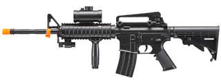 DE M4 RIS TACSPEC ELECTRIC AEG RIFLE W/ FLASHLIGHT AND RED DOT SCOPE
