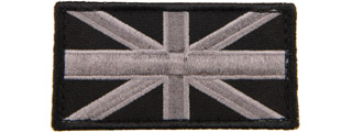 Embroidered UK Flag Patch (Color: Black and Gray) Embroidered UK Flag Patch (Color: Black and Gray)