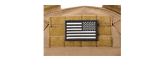 Embroidered Reverse US Flag Morale Patch (Color: White) Embroidered Reverse US Flag Morale Patch (Color: White)