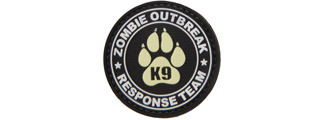 Glow in the Dark Zombie Outbreak Response Team PVC Patch w/ K9 Paw Glow in the Dark Zombie Outbreak Response Team PVC Patch w/ K9 Paw