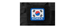 Korean Flag with Korean Text PVC Morale Patch Korean Flag with Korean Text PVC Morale Patch