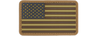 US Flag Forward PVC Patch (Color: Coyote Brown) US Flag Forward PVC Patch (Color: Coyote Brown)