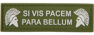 Molon Labe "Si Vis Pacem Para Bellum" PVC Patch (Color: OD Green) Molon Labe "Si Vis Pacem Para Bellum" PVC Patch (Color: OD Green)