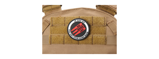 "If You Go Far Enough Left, You Get Your Guns Back" PVC Morale Patch (Color: Red) "If You Go Far Enough Left, You Get Your Guns Back" PVC Morale Patch (Color: Red)
