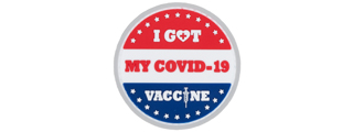 "I Got My Covid-19 Vaccine" Surround By Stars PVC Patch "I Got My Covid-19 Vaccine" Surround By Stars PVC Patch
