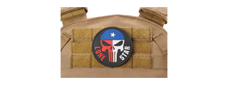 Texas Punisher Lone Star PVC Morale Patch Texas Punisher Lone Star PVC Morale Patch