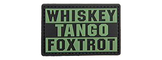 Glow in the Dark "Whiskey Tango Foxtrot" PVC Patch Glow in the Dark "Whiskey Tango Foxtrot" PVC Patch