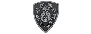 Police Department City of New York PVC Patch (Color: Gray) Police Department City of New York PVC Patch (Color: Gray)