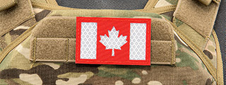 Reflective Canadian Flag Patch (Color: Red and White) Reflective Canadian Flag Patch (Color: Red and White)