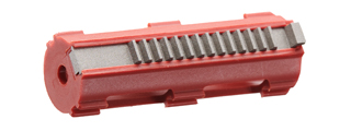 Lancer Tactical 14 Teeth Reinforced Polycarbonate Full Stroke Piston with CNC Steel Teeth (Color: Red) Lancer Tactical 14 Teeth Reinforced Polycarbonate Full Stroke Piston with CNC Steel Teeth (Color: Red)