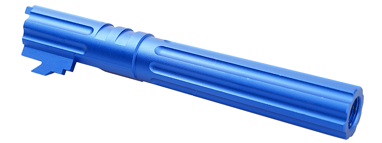 Atlas Custom Works 5.1 Inch Aluminum Straight Fluted Outer Barrel for TM Hicapa M11 CW GBBP (Blue) Atlas Custom Works 5.1 Inch Aluminum Straight Fluted Outer Barrel for TM Hicapa M11 CW GBBP (Blue)