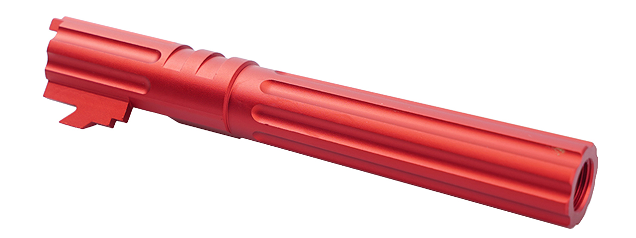 Atlas Custom Works 5.1 Inch Aluminum Straight Fluted Outer Barrel for TM Hicapa M11 CW GBBP (Red) Atlas Custom Works 5.1 Inch Aluminum Straight Fluted Outer Barrel for TM Hicapa M11 CW GBBP (Red)