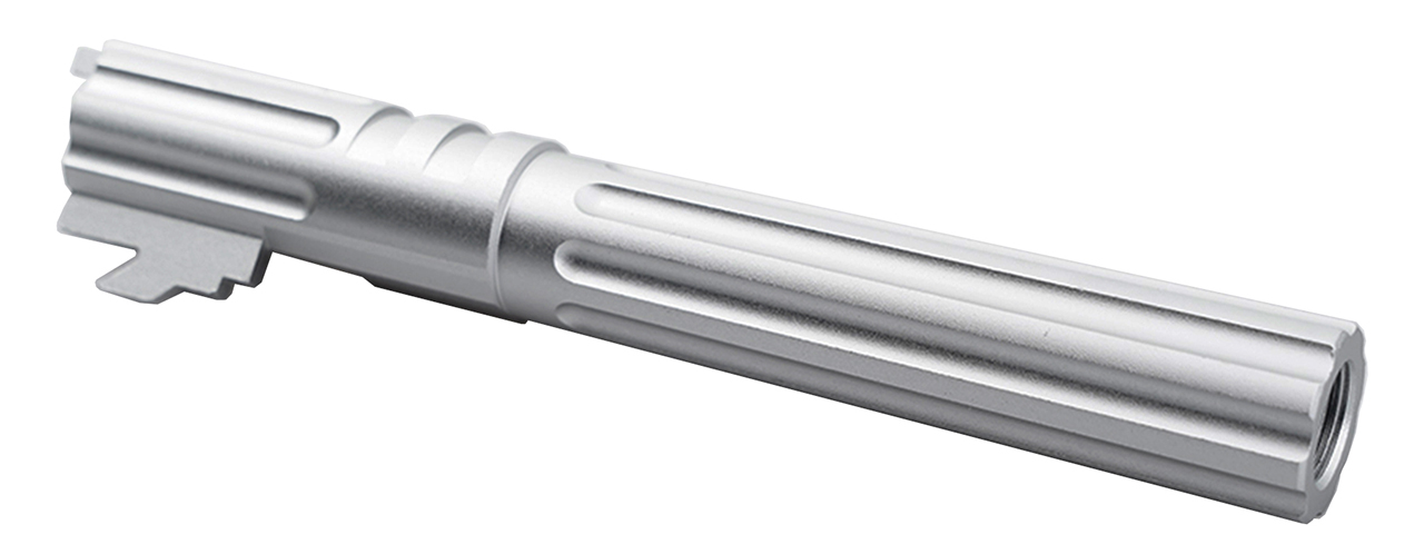 Atlas Custom Works 5.1 Inch Aluminum Straight Fluted Outer Barrel for TM Hicapa M11 CW GBBP (Silver) Atlas Custom Works 5.1 Inch Aluminum Straight Fluted Outer Barrel for TM Hicapa M11 CW GBBP (Silver)