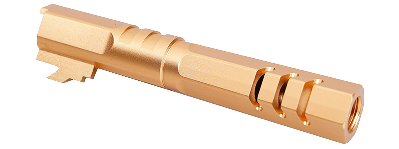 Atlas Custom Works 4.3 Inch Aluminum Hex Outer Barrel for TM Hicapa M11 CW GBBP (Gold) Atlas Custom Works 4.3 Inch Aluminum Hex Outer Barrel for TM Hicapa M11 CW GBBP (Gold)
