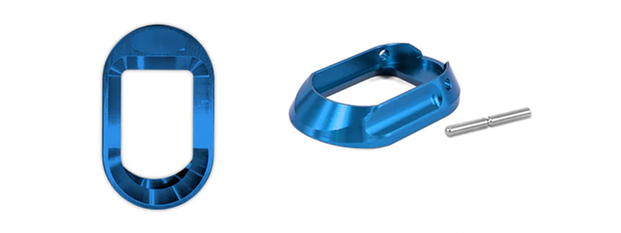 Airsoft Masterpiece Aluminum Anodized Competition Magwell for Hi-Capa Airsoft Pistols - (Blue)