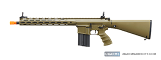 Golden Eagle Airsoft SR-25K w/ URX4 M-LOK Handguard & Full Stock - Tan